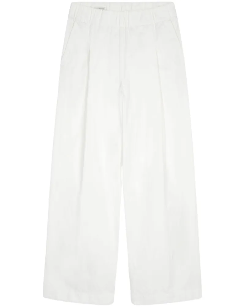 Dries van Noten Hose mit weitem Bein - Weiß Weiß