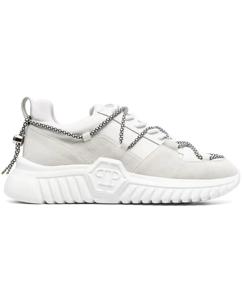 Philipp Plein Sneakers mit Wildledereinsätzen - Weiß Weiß
