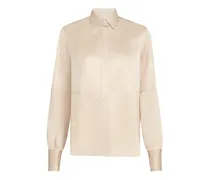 Seidenbluse mit Monili - Nude