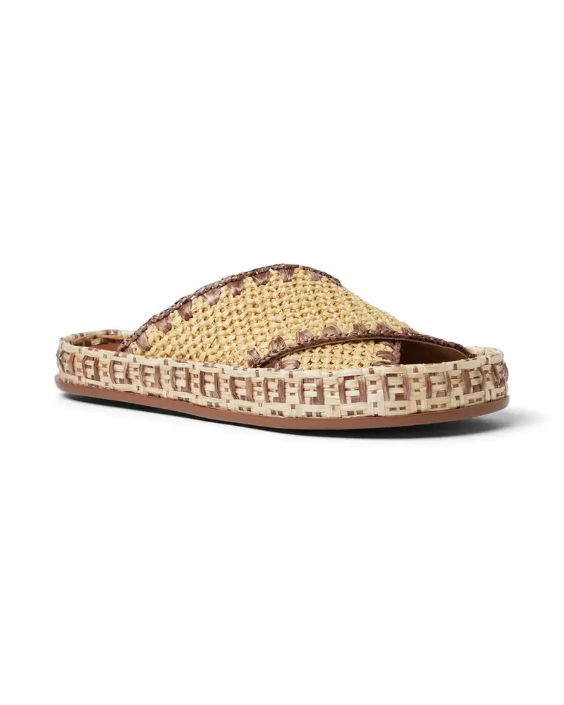 Fendi Sandalen mit überkreuzten Riemen - Nude Nude