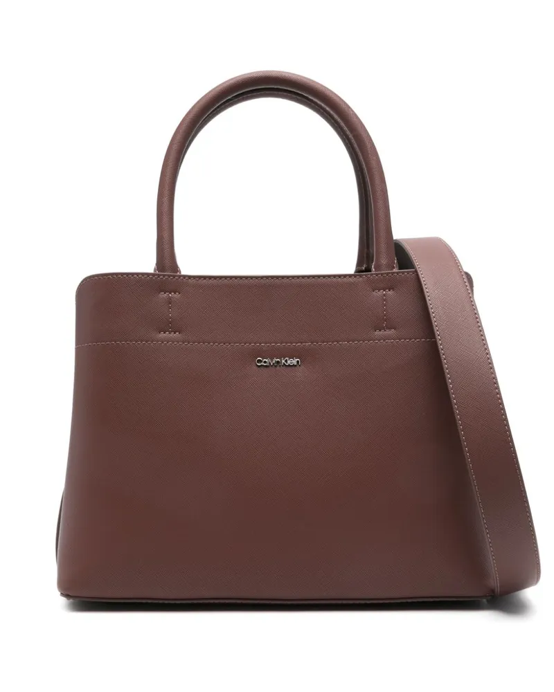 Calvin Klein Mittelgroße Business Tote Bag - Braun Braun