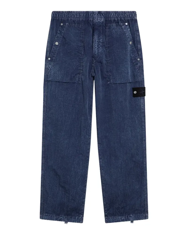 Stone Island logo-patch jeans - Blau Blau