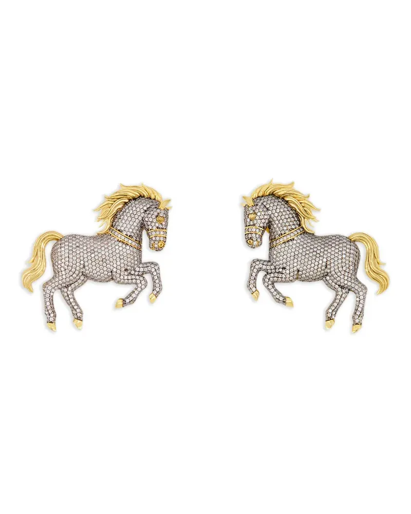 Begüm Khan Turkoman horse earrings - Gold Gold