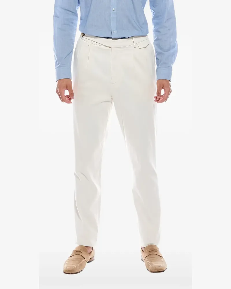 Brunello Cucinelli belt-loops trousers - Weiß Weiß