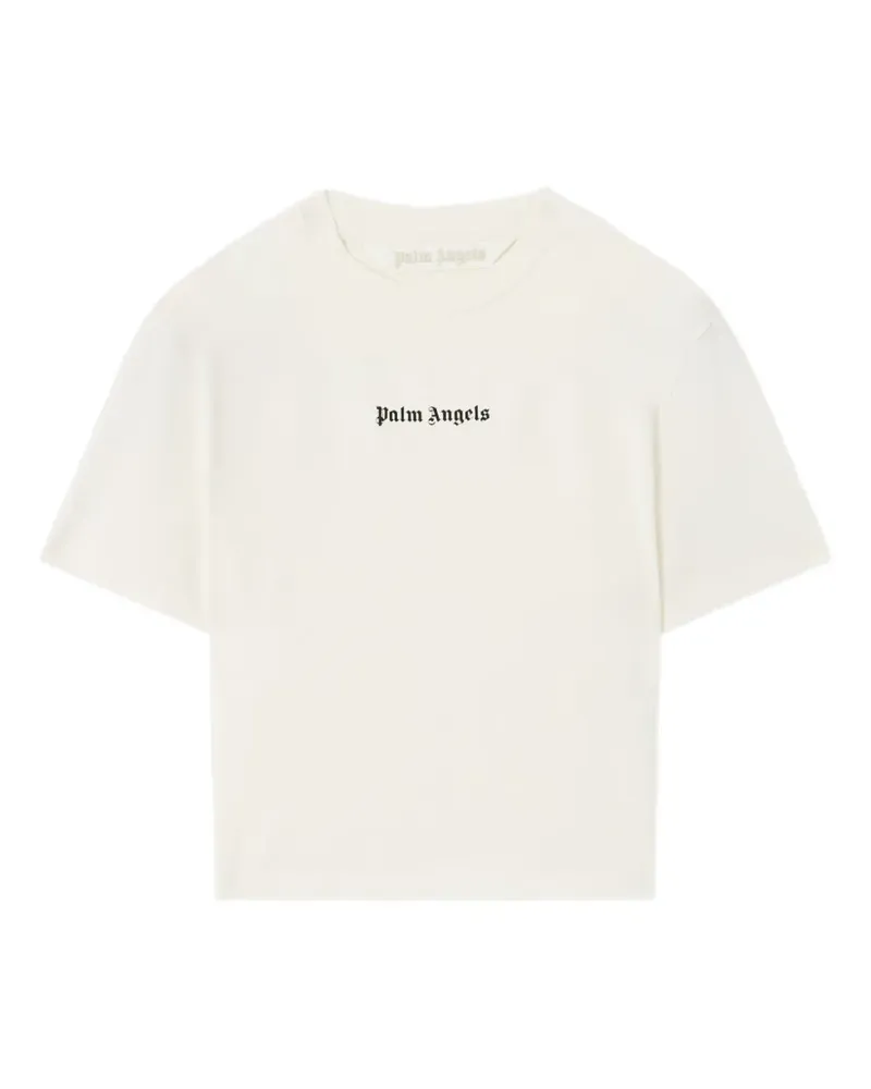Palm Angels Classic Logo T-Shirt mit rundem Ausschnitt - Weiß Weiß