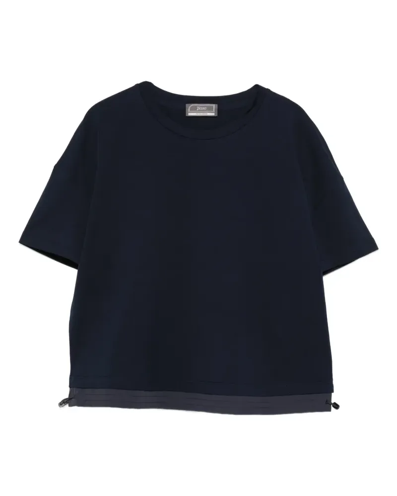 Herno short-sleeve layered T-shirt - Blau Blau
