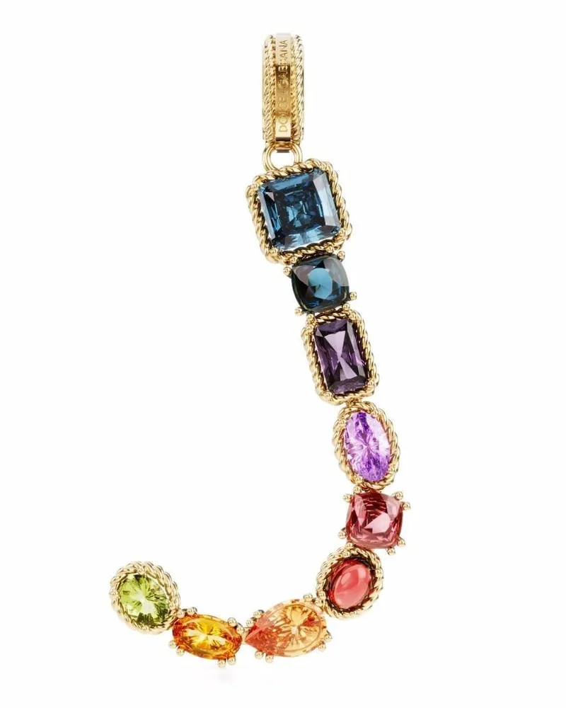 Dolce & Gabbana 18kt Rainbow Alphabet J Gelbgoldanhänger