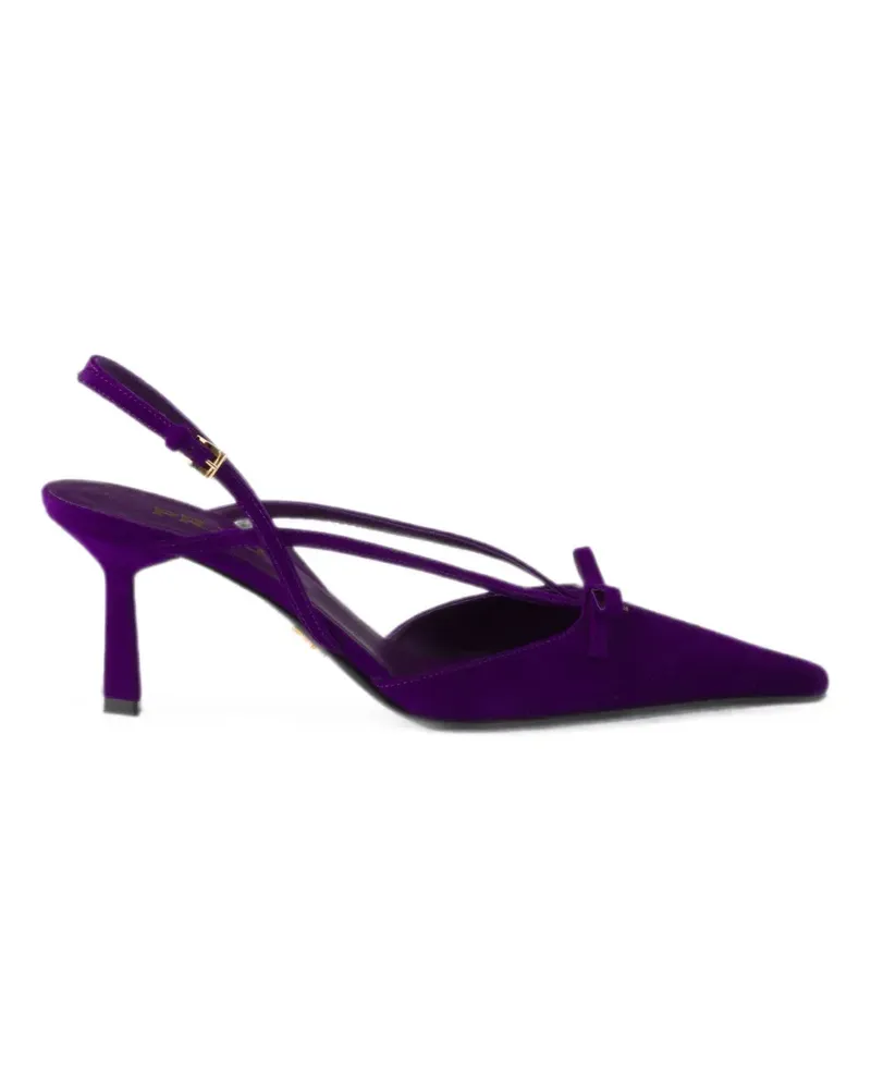 Prada suede slingback pumps - Violett Violett