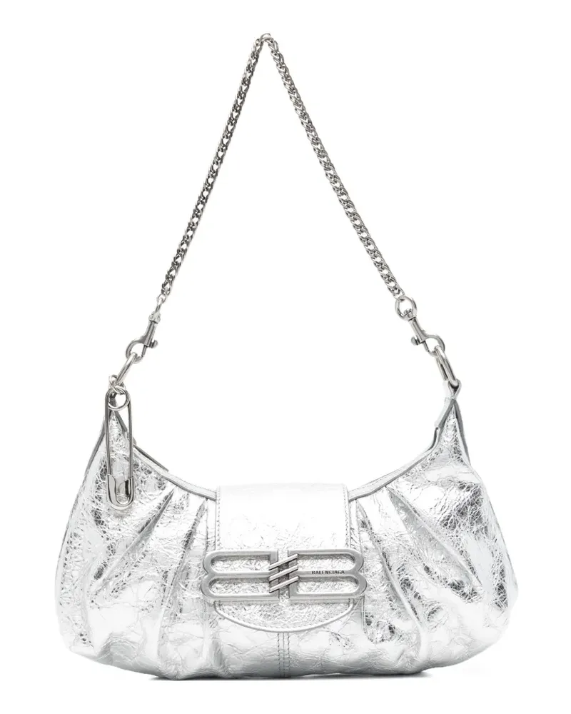 Balenciaga Pamela metallised-leather shoulder bag - Silber Silber