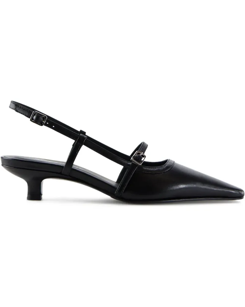 NOTABENE Elenne Kitten-Heel-Pumps mit spitzer Kappe - Schwarz Schwarz