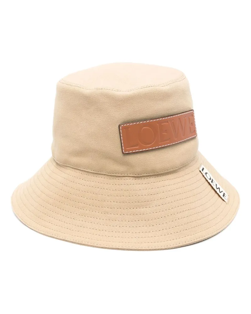 Loewe Canvas-Hut mit Logo-Patch - Nude Nude