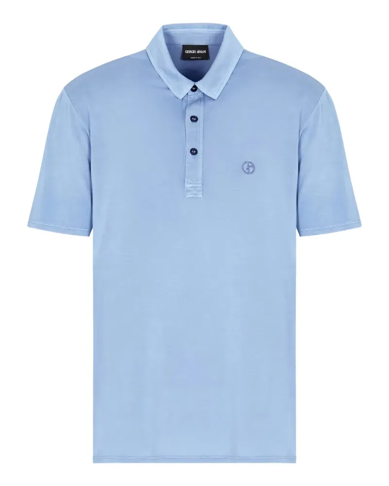 Giorgio Armani Poloshirt mit Logo - Blau Blau