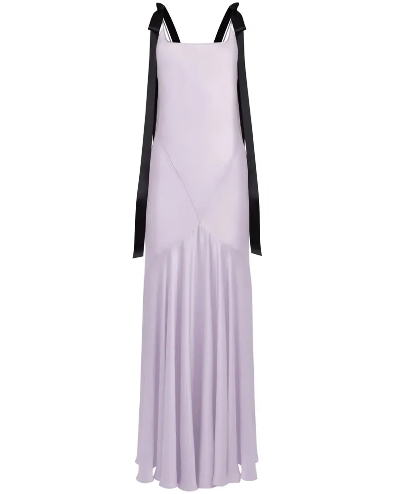 Nina Ricci Maxikleid aus Satin - Violett Violett