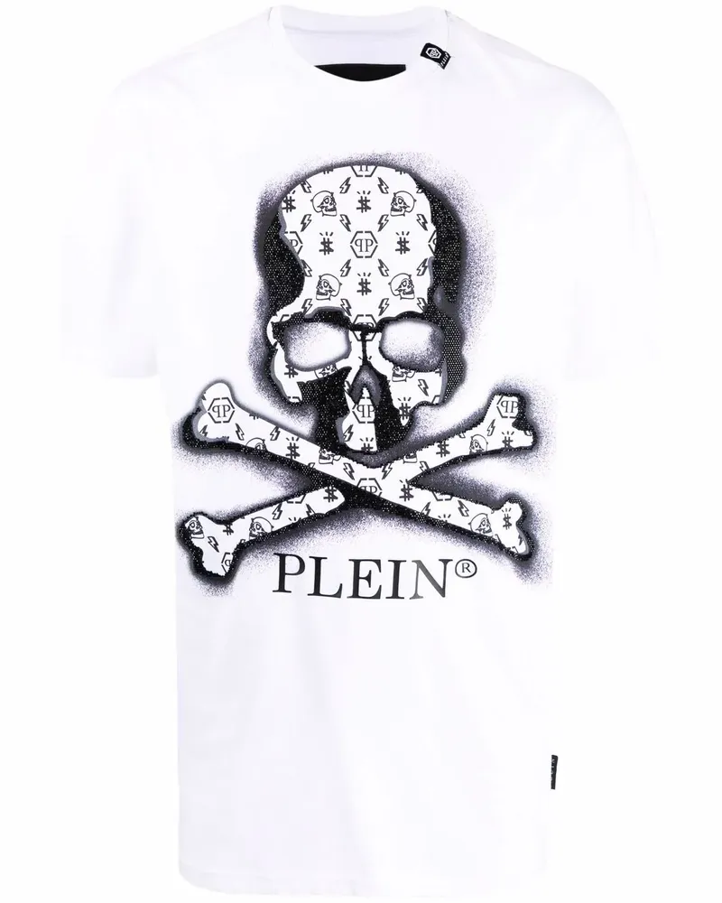 Philipp Plein T-Shirt mit Totenkopf-Print - Weiß Weiß