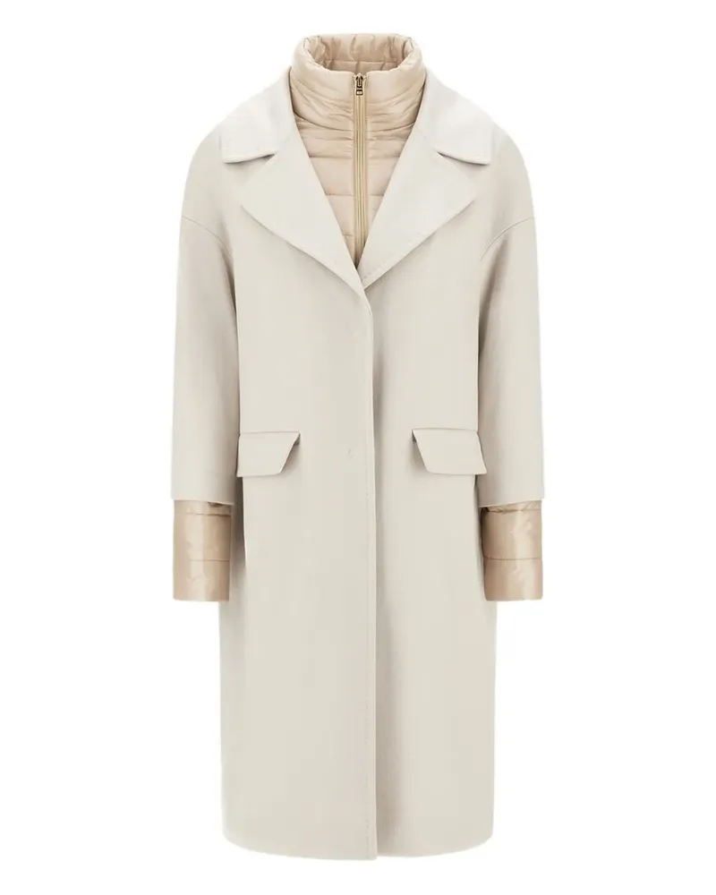 Herno Mantel im Layering-Look - Nude Nude