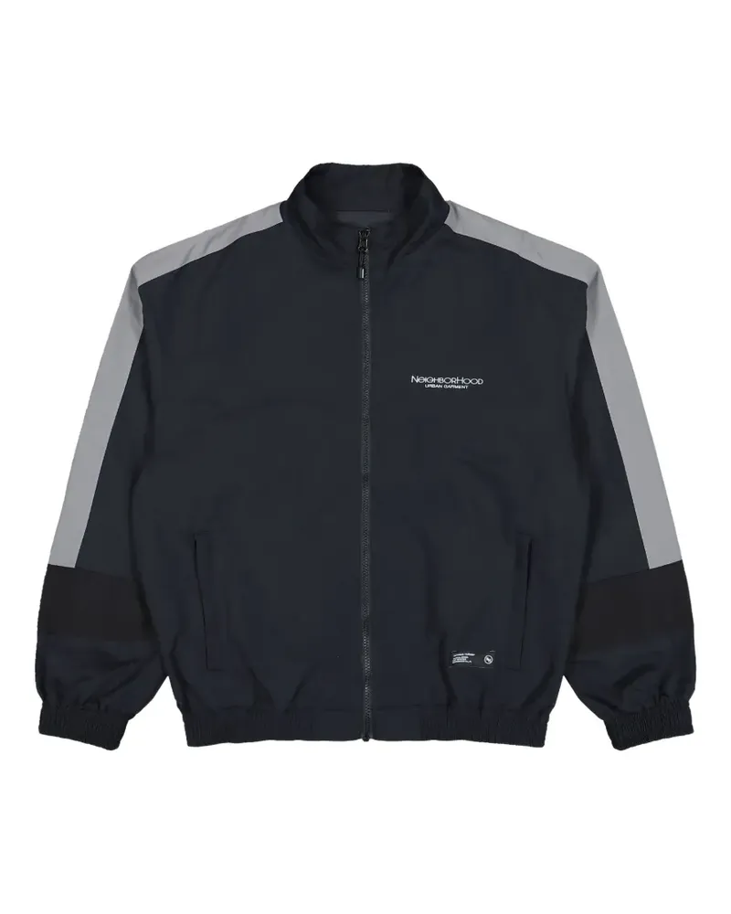 Neighborhood logo-print panelled track jacket - Blau Blau