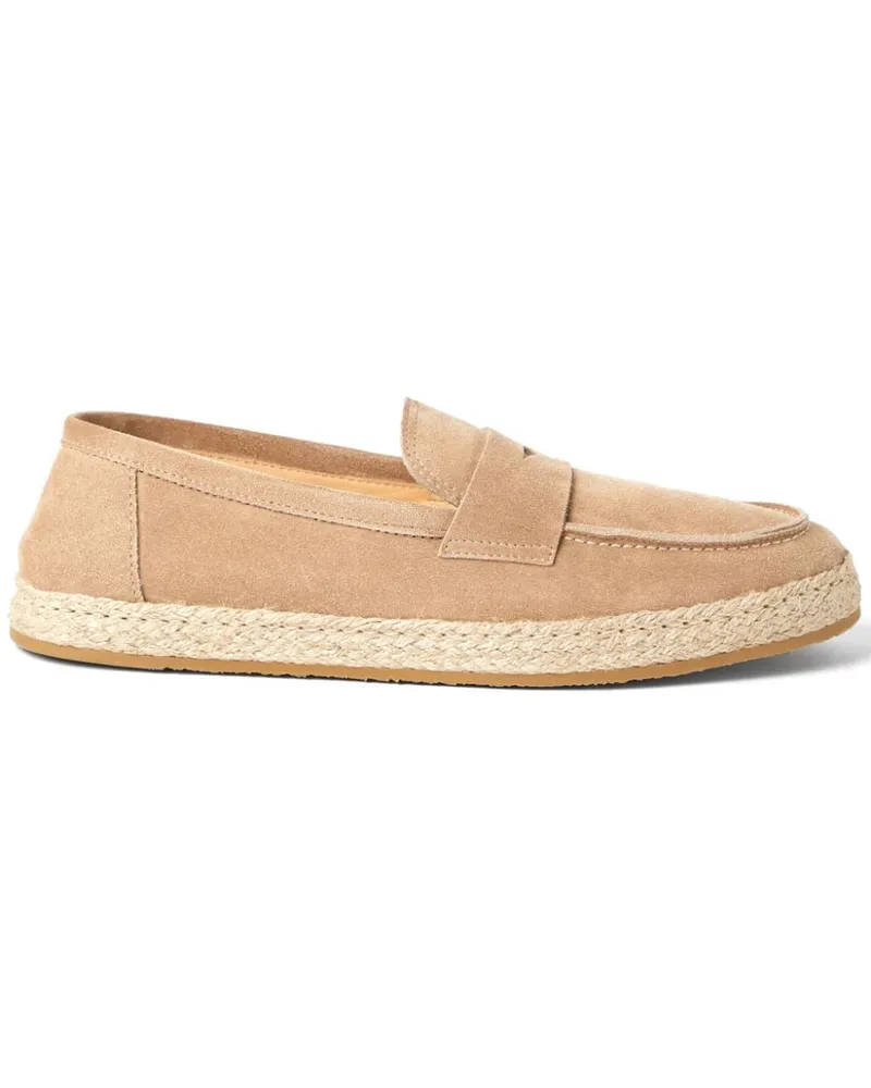 Brunello Cucinelli Penny-Espadrilles aus Wildleder - Nude Nude