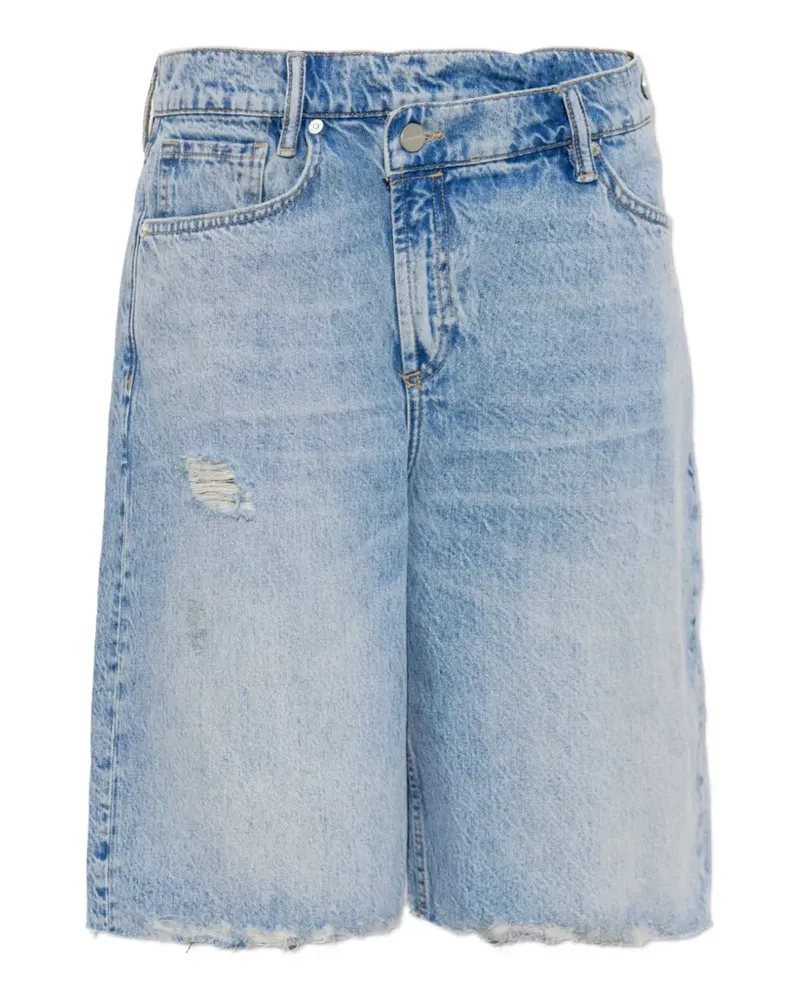 AllSaints Aki Shorts im Distressed-Look - Blau Blau