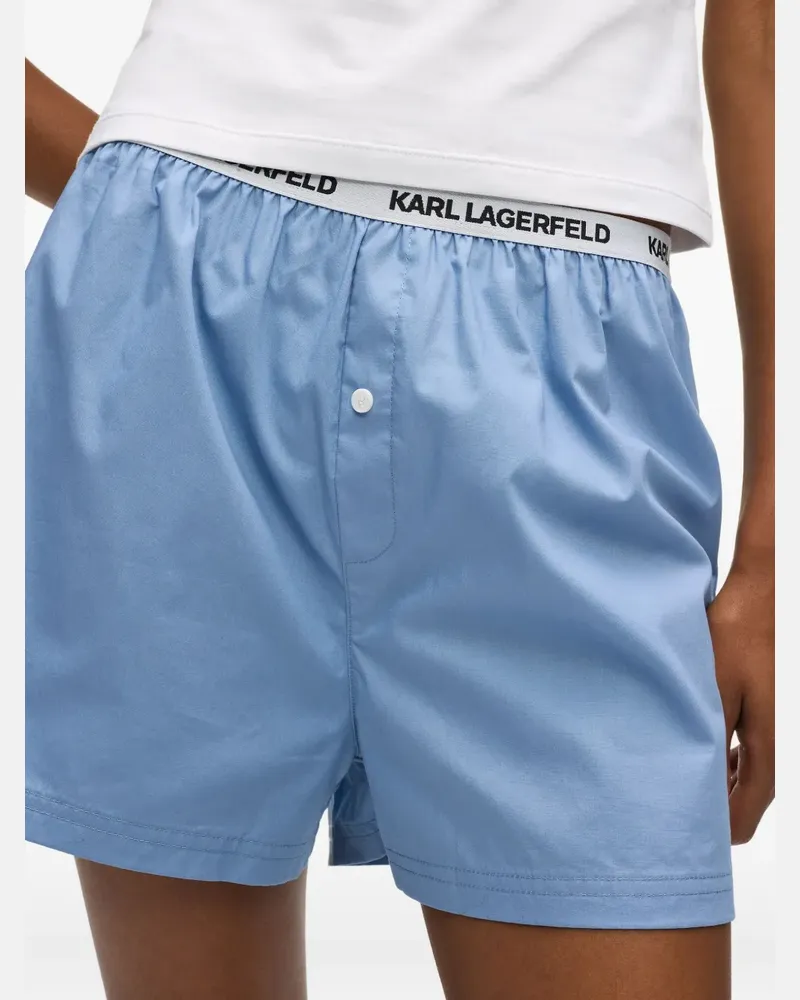 Karl Lagerfeld Pyjama mit Logo-Detail - Blau Blau