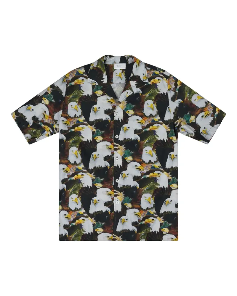 RHUDE eagle-print shirt - Schwarz Schwarz