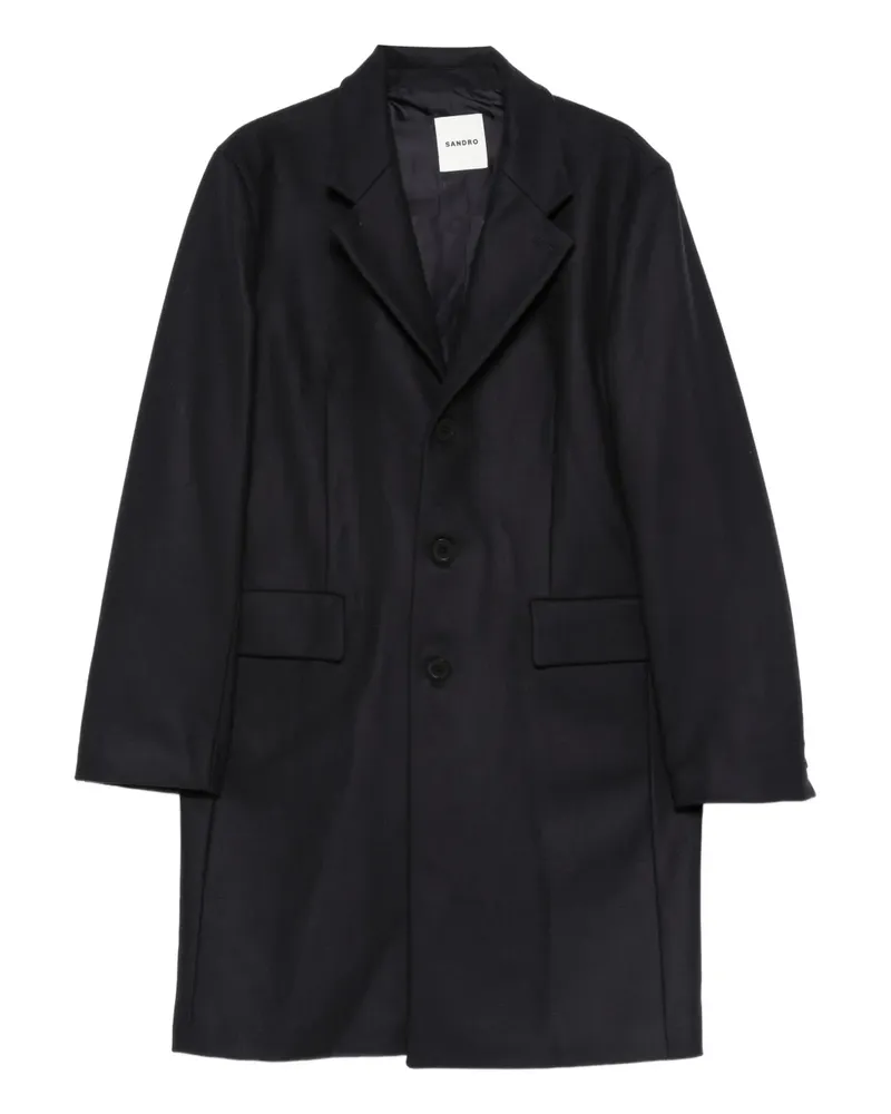 Sandro Langärmeliger Mantel - Blau Blau