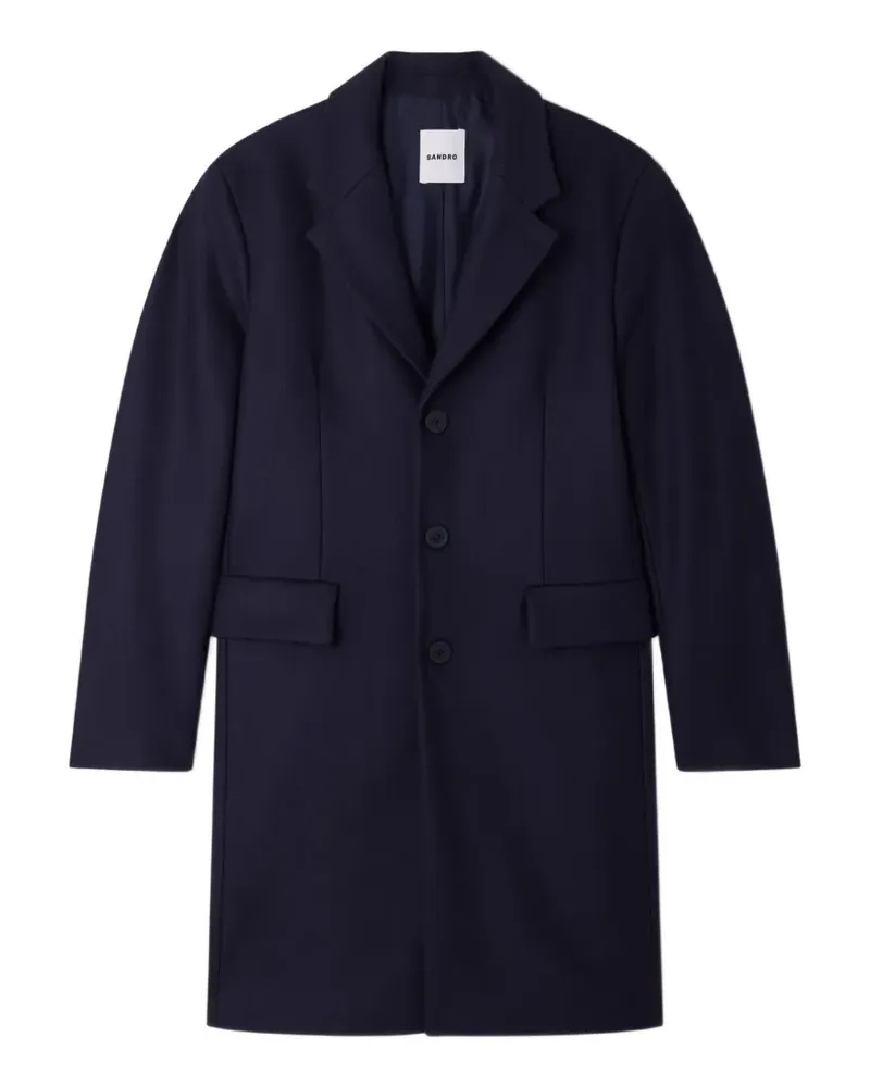 Sandro Langärmeliger Mantel - Blau Blau