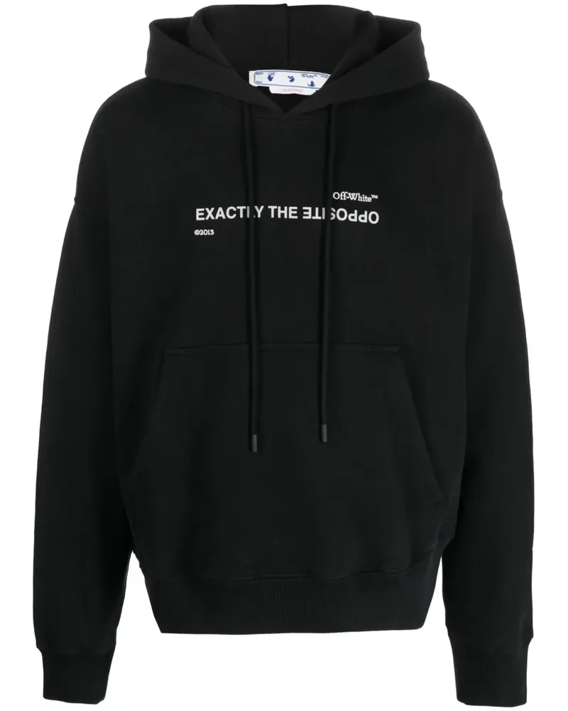 OFF-WHITE Hoodie mit Slogan-Print - Schwarz Schwarz