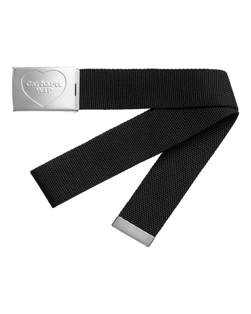 Carhartt WIP Gürtel mit graviertem Logo - Schwarz Schwarz