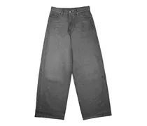 glitter-embellished jeans - Grau