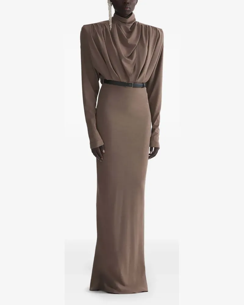 Thierry Mugler Langärmeliges Kleid - Braun Braun