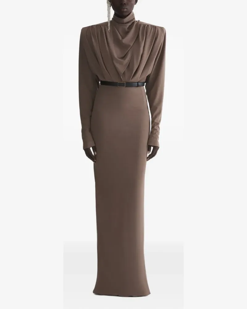 Thierry Mugler Langärmeliges Kleid - Braun Braun