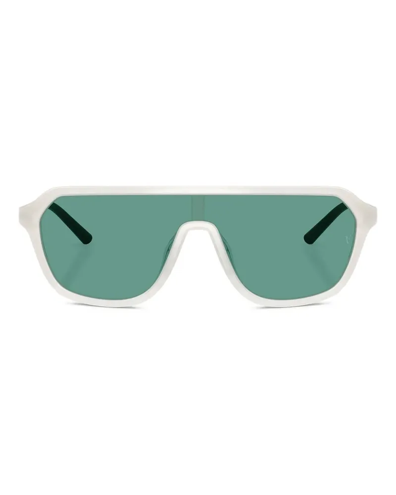Oliver Peoples Sonnenbrille mit Shield-Gestell - Weiß Weiß