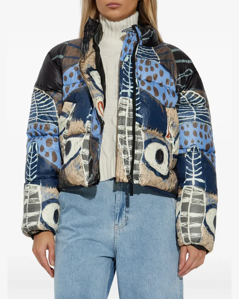MUNTHE Juba print puffer jacket - Schwarz Schwarz