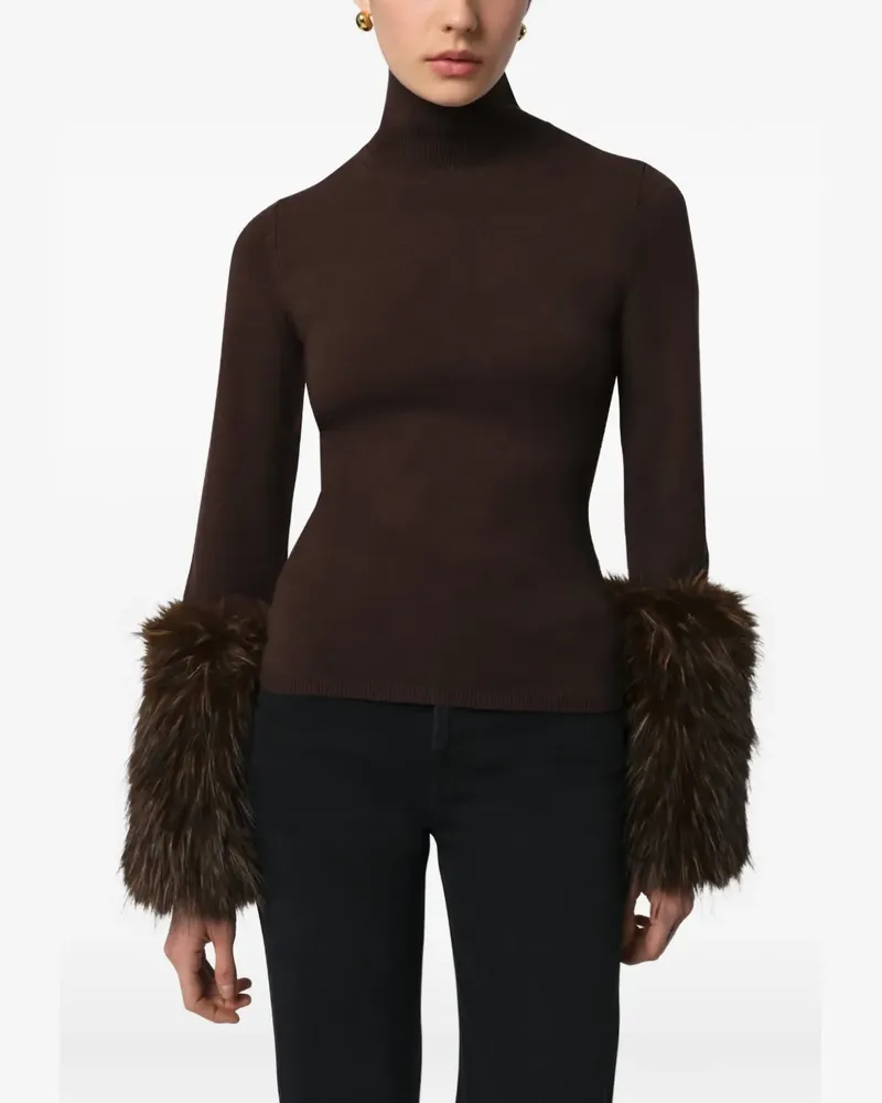 APPARIS Aspen Pullover mit Faux-Fur-Bündchen - Braun Braun