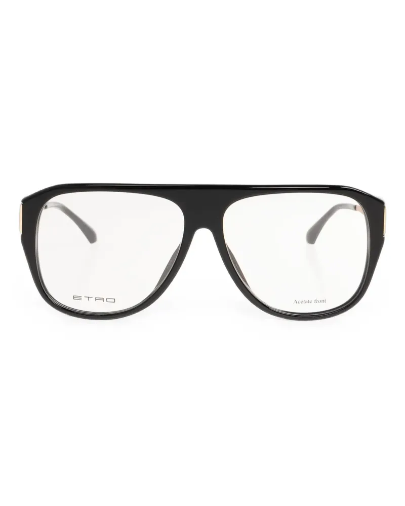 Etro Klassische Pilotenbrille - Schwarz Schwarz