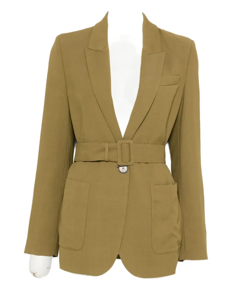 forte_forte belted blazer - Grün Grün