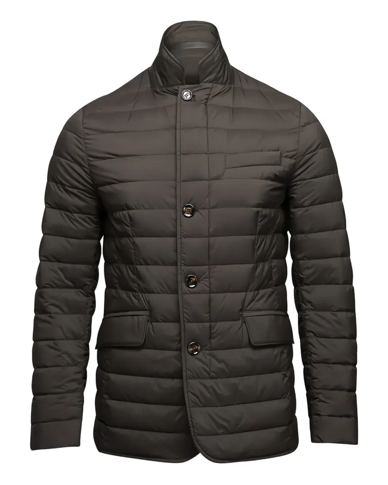 MOORER Gefütterte Jacke mit Knöpfen - Braun Braun