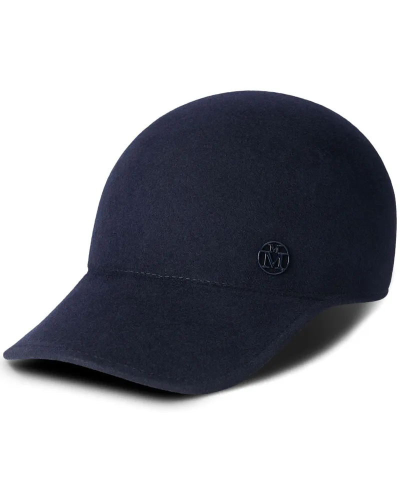 Maison Michel Tiger Baseballkappe mit Logo-Schild - Blau Blau