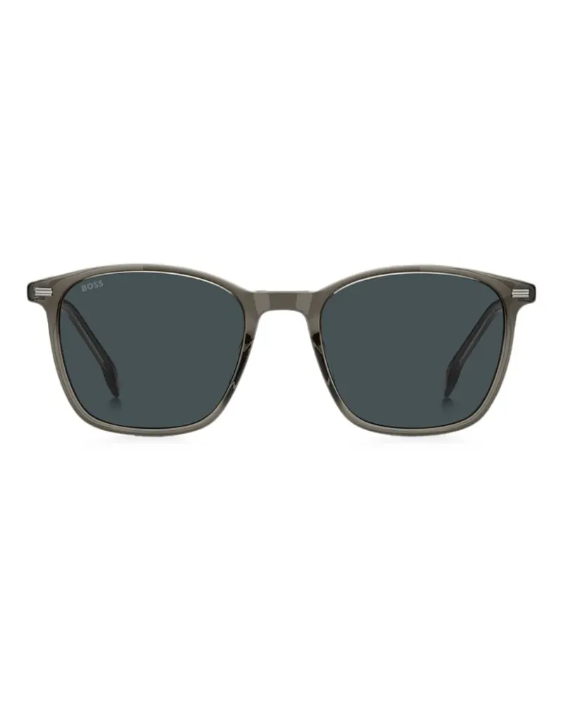 HUGO BOSS Sonnenbrille mit geometrischem Gestell - Braun Braun