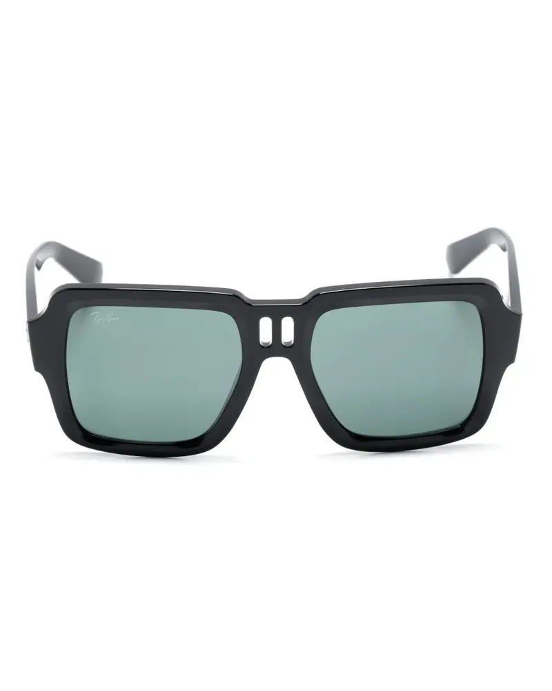 Ray Ban Magellan Sonnenbrille mit eckigem Gestell - Schwarz Schwarz