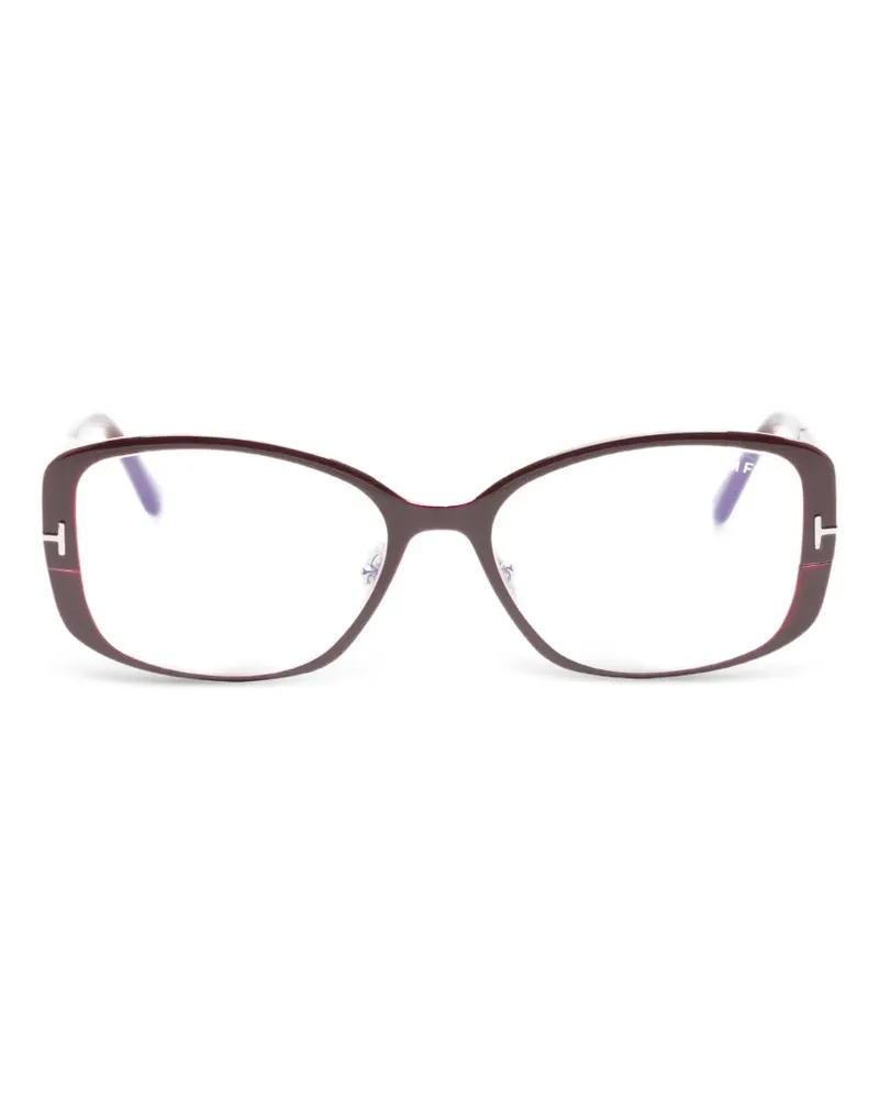 Tom Ford Brille mit geometrischem Gestell - Rot Rot
