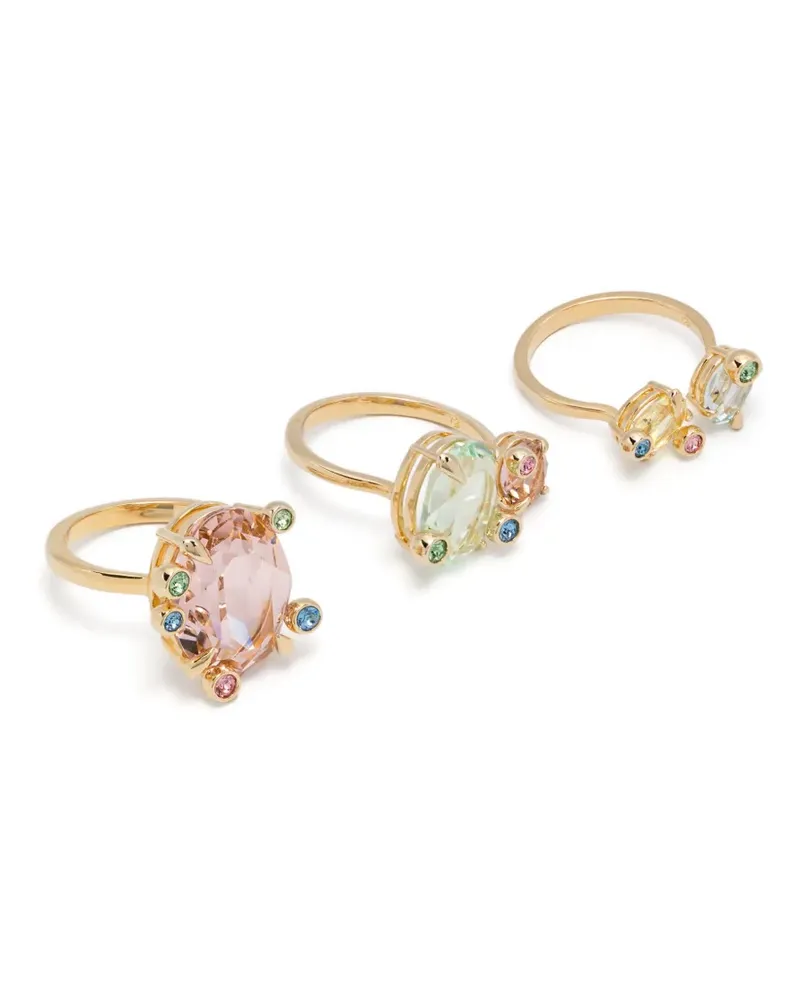Swarovski Gema Ringe (3er-Set) - Gold Gold