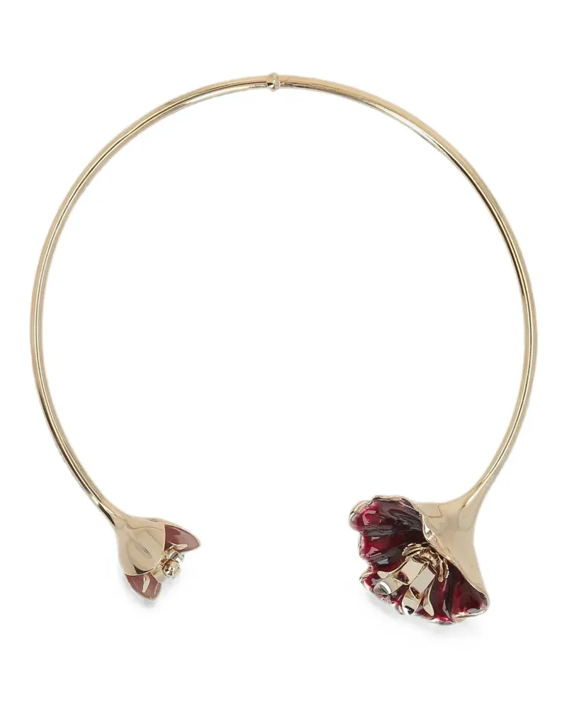 Paco Rabanne enamel-detail rigid necklace - Gold Gold