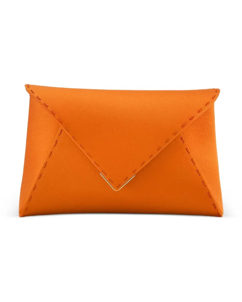 Tyler Ellis small Lee Pouchet hand-stitched clutch bag - Orange Orange