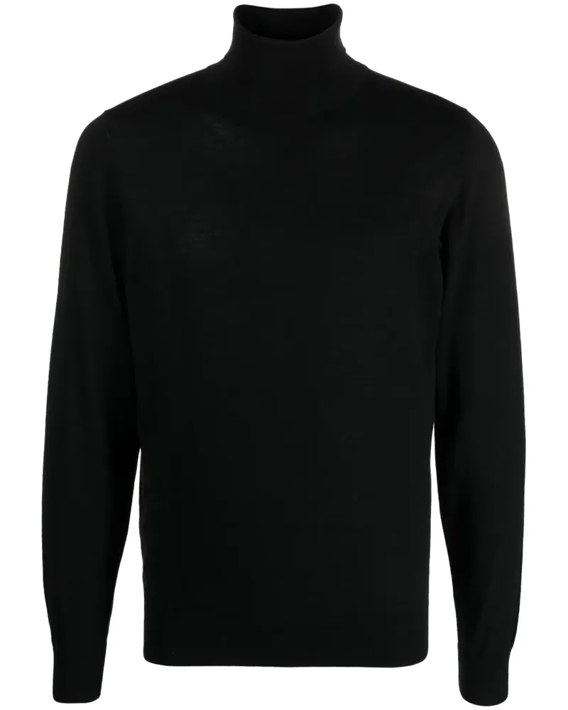 Piacenza Cashmere Pullover mit Rollkragen - Schwarz Schwarz