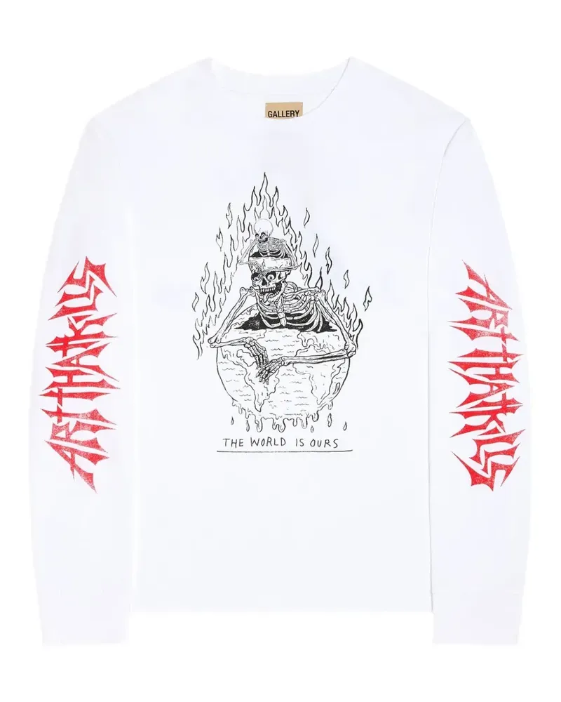 GALLERY DEPT. Langarmshirt mit grafischem Print - Weiß Weiß