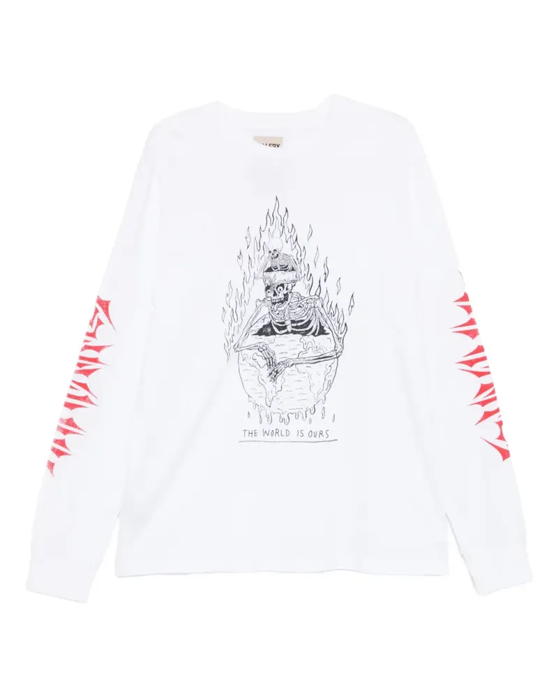 GALLERY DEPT. graphic-print long-sleeve T-shirt - Weiß Weiß