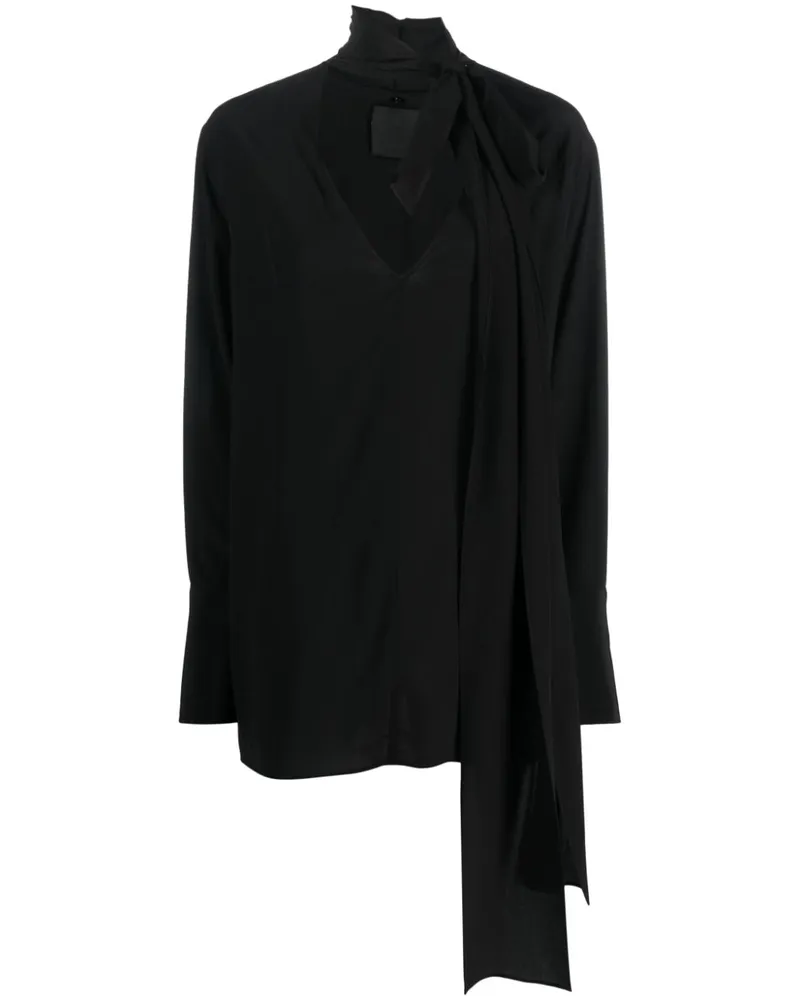 Givenchy Schluppenbluse aus Seide - Schwarz Schwarz