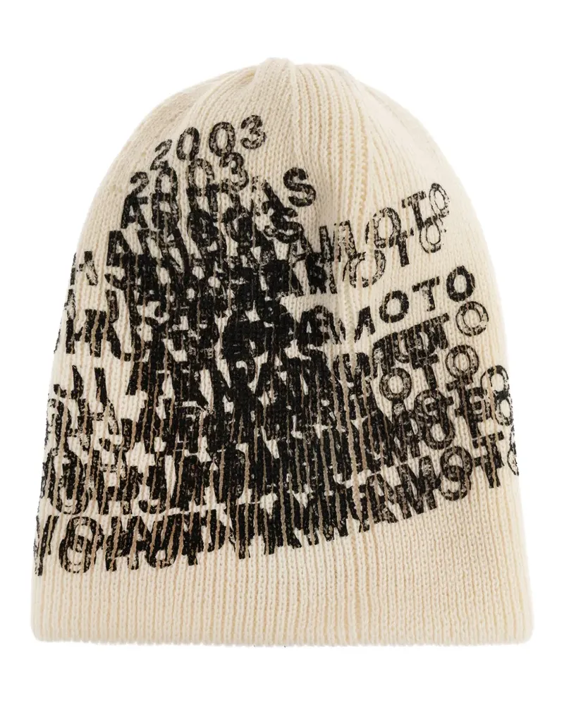 Y-3 Beanie mit Print - Nude Nude