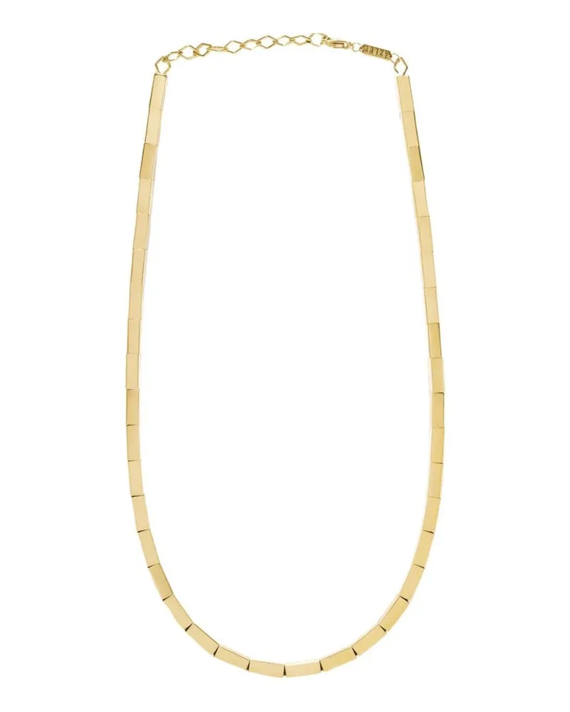 AZLEE 18kt Bar Gelbgoldhalskette Gold